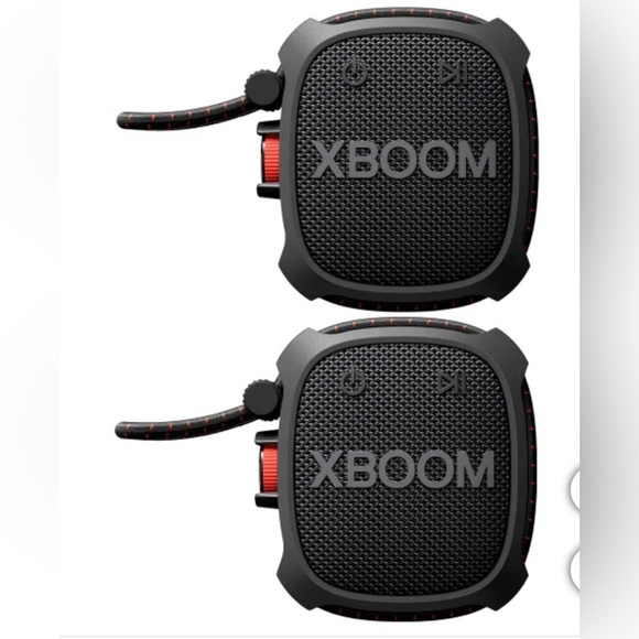 LG XBOOM Go XG2T Ultra-Rugged Portable Wireless Speakers, IP67, Black, 2-pack - Picture 2 of 3